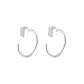 999 Fine Silver 9mm Block Earring Hooks, 1 Pair, Eh-2045.ebA