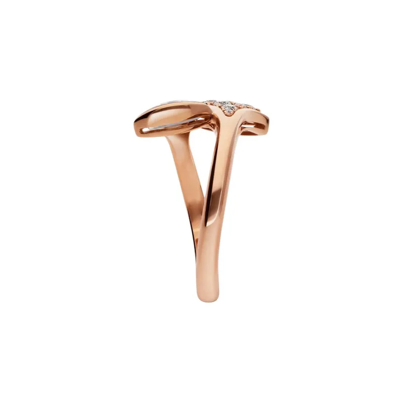BVLGARI Rose Gold, Diamond, Pearl Rings Women's Red-2