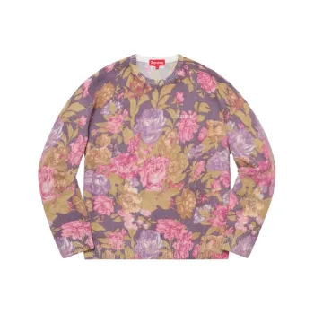 Supreme Printed Floral Angora Sweater