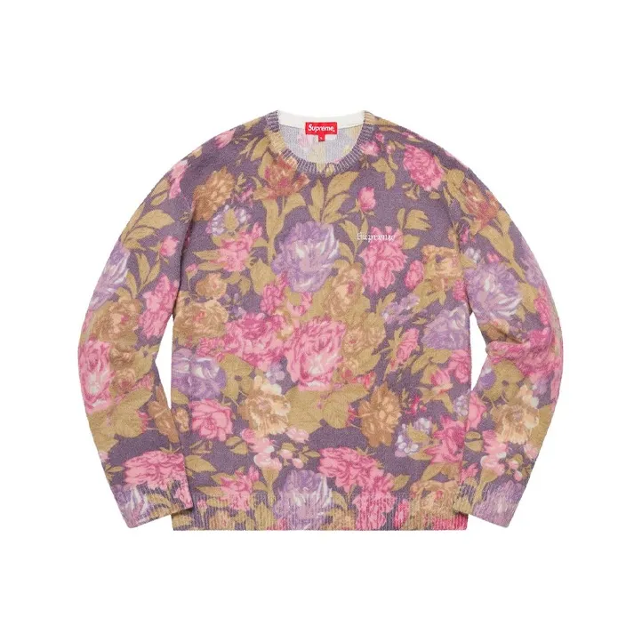 Supreme Printed Floral Angora Sweater-0