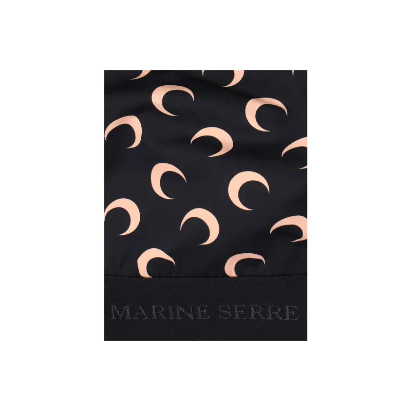 Marine Serre All Over Moon Brassiere 'All Over Moon Tan On Black'-3