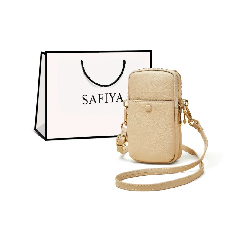 Safiya Cow Leather With Synthetic Leather Cell Phone Pouch Women's Multicolor-5