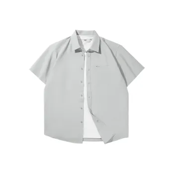 HLA Shirts Men Sun Protection Light Gray 38