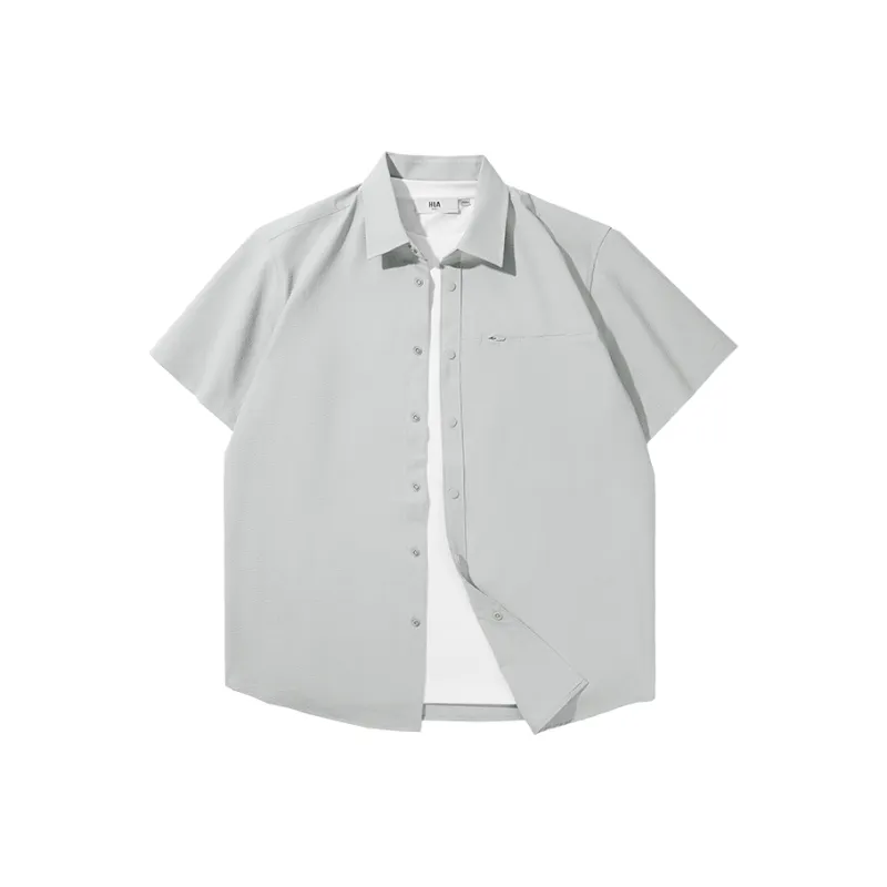 HLA Shirts Men Sun Protection Light Gray 38-0