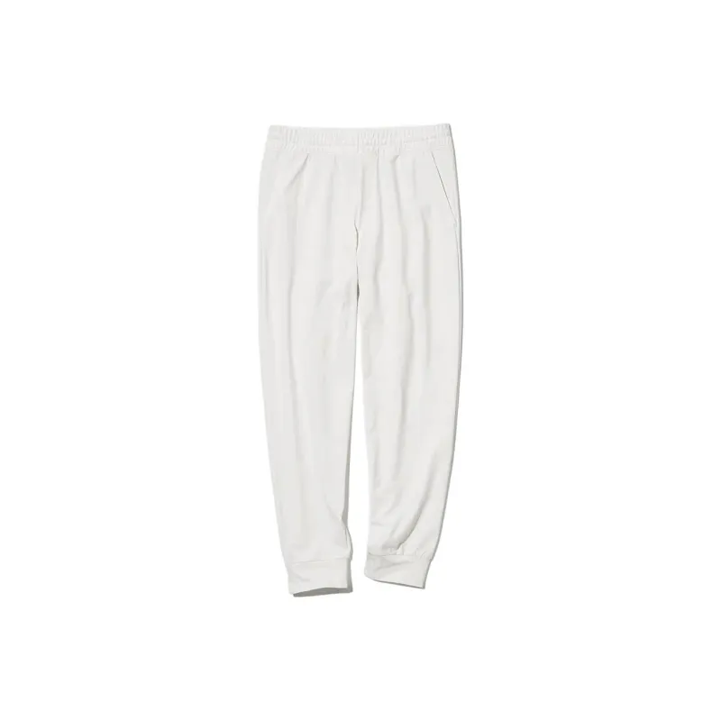 UNIQLO Knitted Sweatpants Unisex 01 Sea Sand White-0
