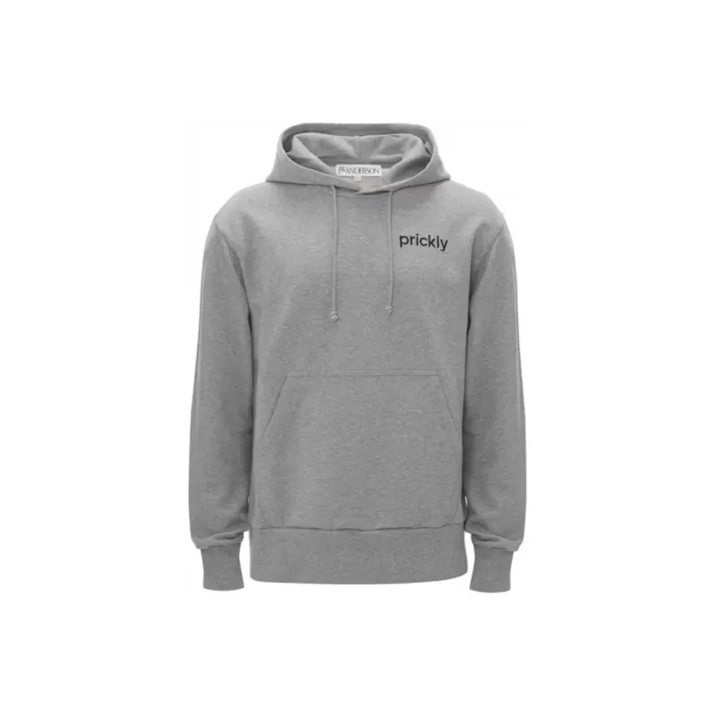 JW Anderson Prickly Slogan print Hoodie-0
