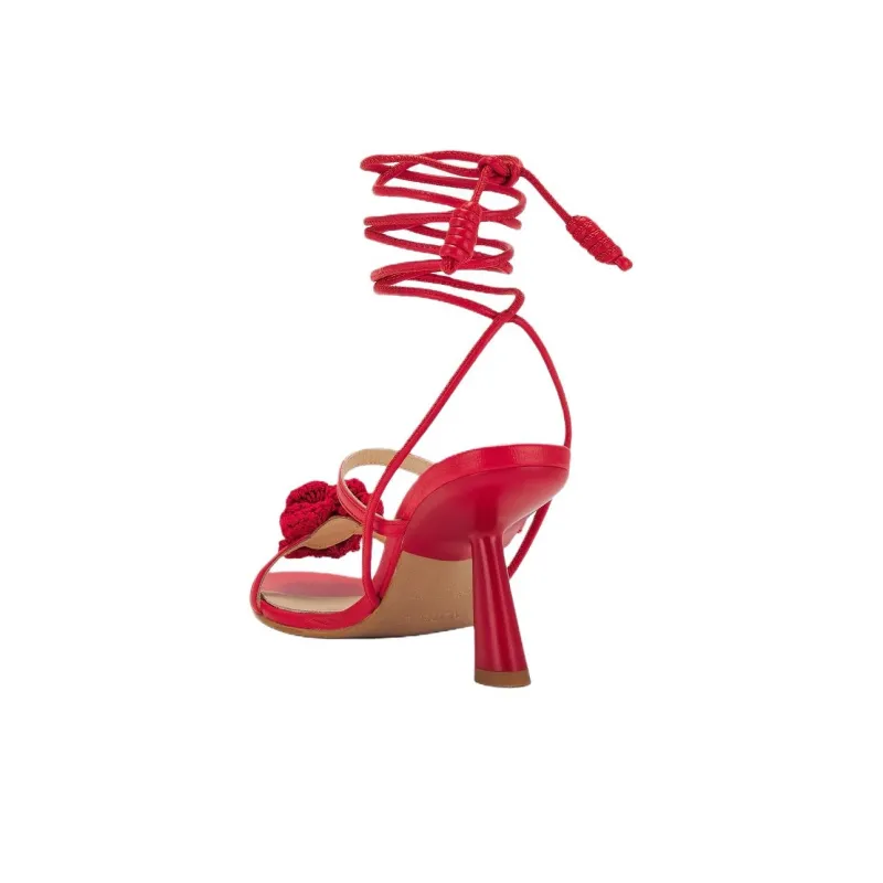 ALOHAS Kendra Bloom One Strap Sandals 7.5cm Women's Red-3