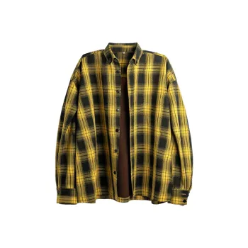 DBW DOUBLEWIN Shirt Unisex Yellow Plaid