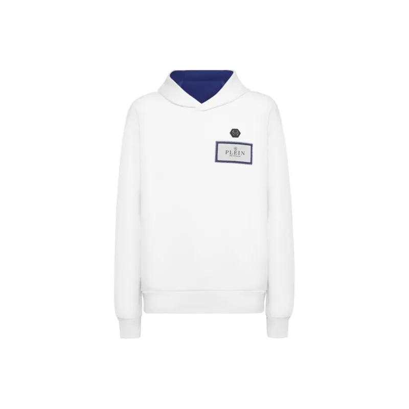 PHILIPP PLEIN Logo Plaque Long Sleeved Hoodie-0