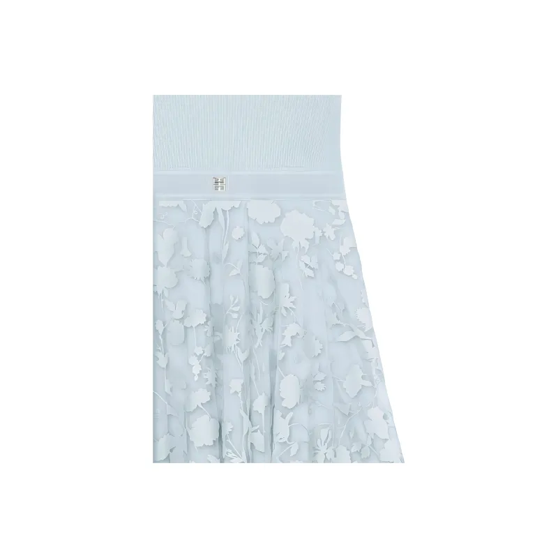 GIVENCHY FW24 Short-Sleeved Dresses Women's White-green Mix-4