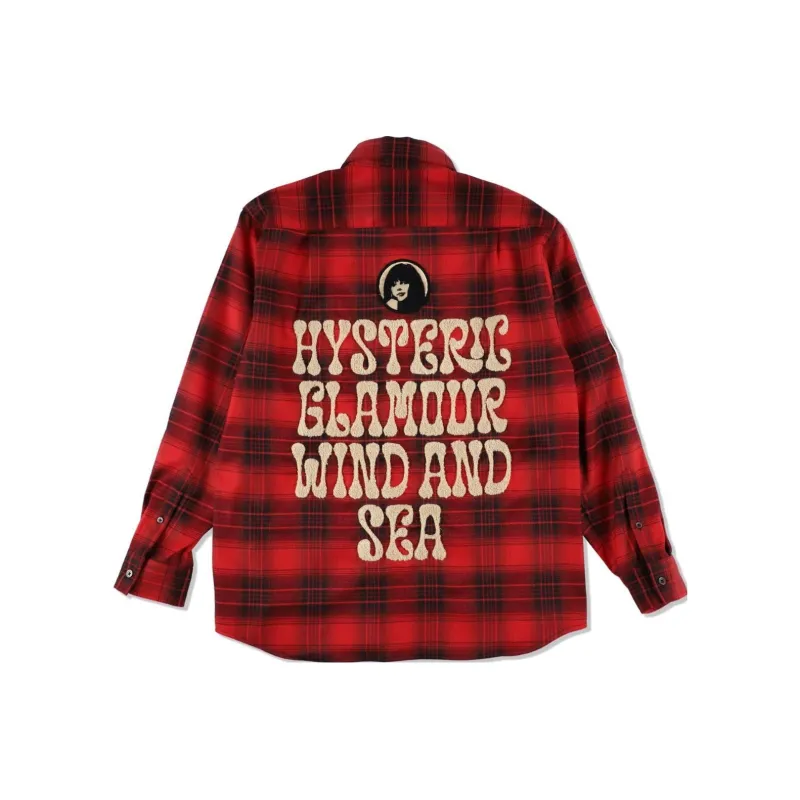 HYSTERIC GLAMOUR x WIND AND SEA Shirt Men's Red-0