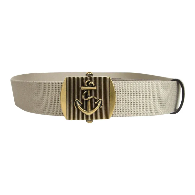 GUCCI Fabric Belt Men's White 9.5CM-1