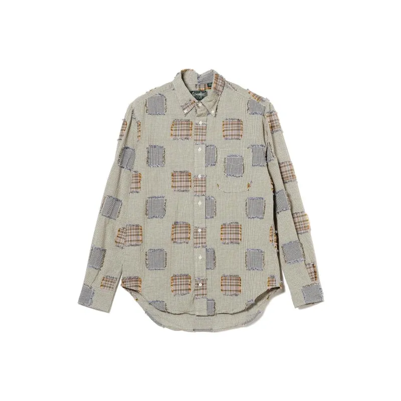 Beams Gitman Bros Vintage / Multi Woven Swatch Shirt Men's Gray-0
