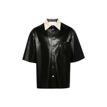 NANUSHKA Short sleeve Faux leather Shirt