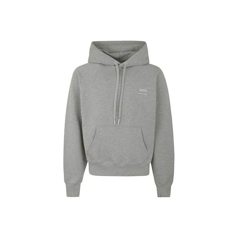AMIPARIS Paris Ami De Coeur Logo Printed Drawstring Hoodie-0