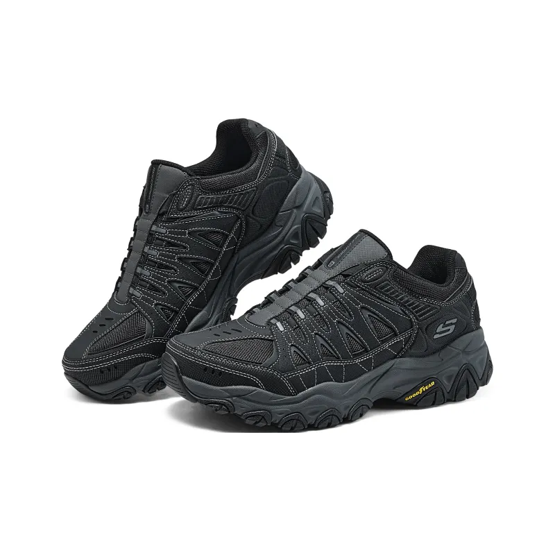 Skechers OUTDOOR Anti Slip Wear Resistant Low Top Hiking Shoes Men's Black-3