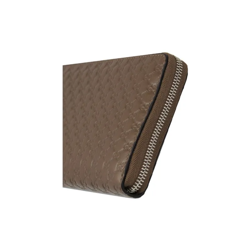 GUCCI Leather Wallet Men's Brown-4