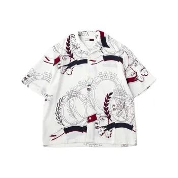 Tommy Hilfiger THC FLUID CUBAN COLLAR SHIRT Shirt Men's White