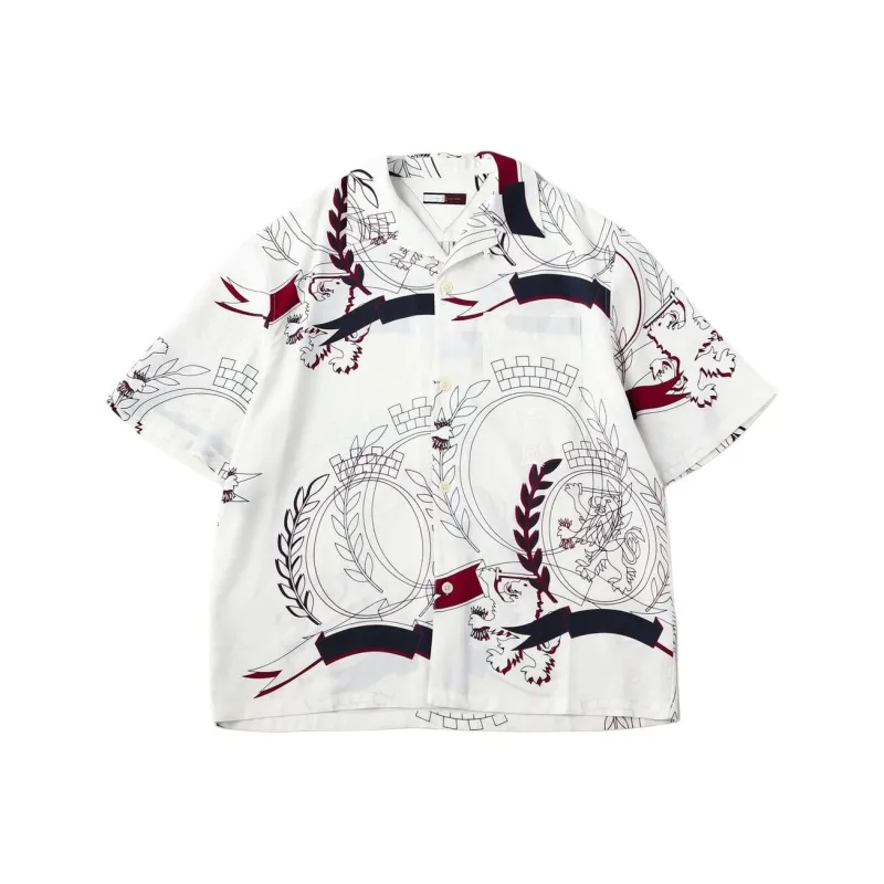 Tommy Hilfiger THC FLUID CUBAN COLLAR SHIRT Shirt Men's White-0