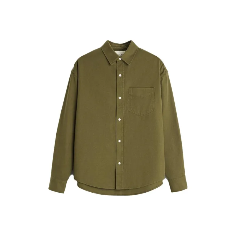 ZARA Shirts Men Olive Green-0