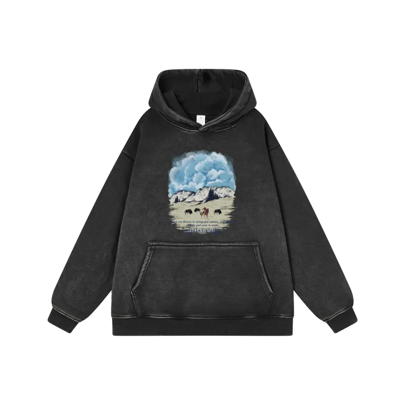 FAKE VINTAGE Sweatshirt Unisex Black-0