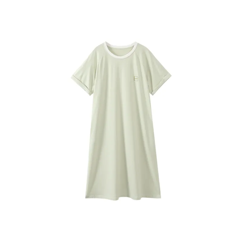 Lan Miao Nightgown Women's Yellow Green-0