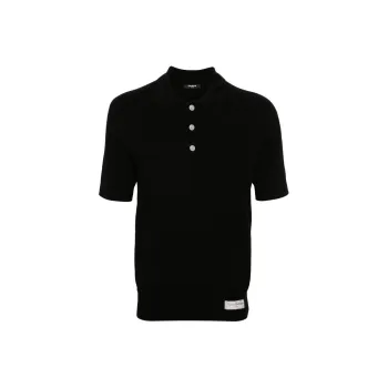 BALMAIN Short sleeve Merino Polo Shirt
