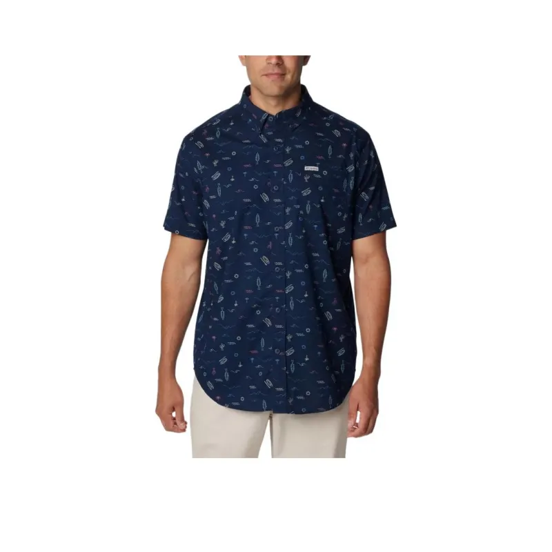 Columbia Rapid Rivers Shirt Men's Marine Blue-0