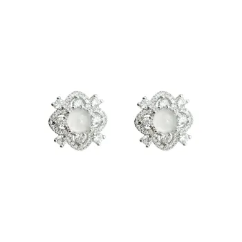 ZWU 925 Sterling Silver Needle Stud Earrings Women's