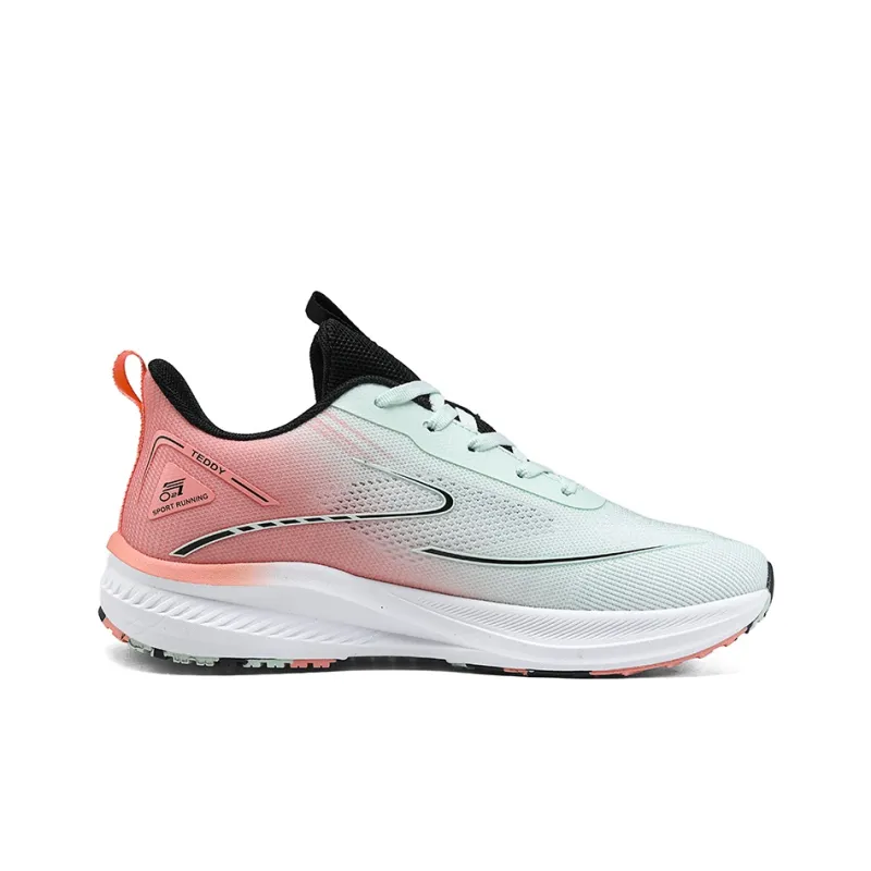 Kuding Running Shoes Men Low Top Teal/Diamond Yellow/Mint Green-11