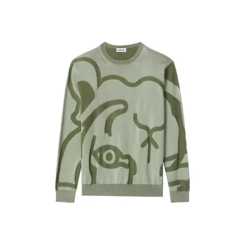 KENZO Sweaters Men Gray Green