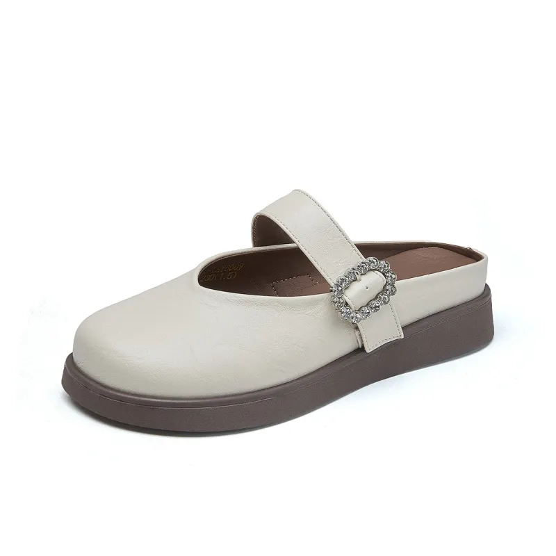 La Chapelle Rubber Sole Abrasion Resistant Closed Toe Slippers Women's-7