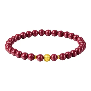 Stone Notes Reconstructed Cinnabar Jade Bracelets Women's