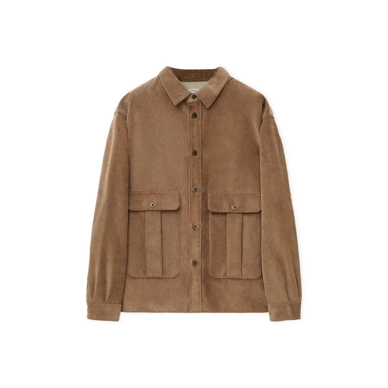 LOEWE Long Sleeved Corduroy Overshirt-0