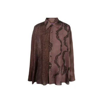 OUR LEGACY Borrowed Patchwork Cotton Shirt
