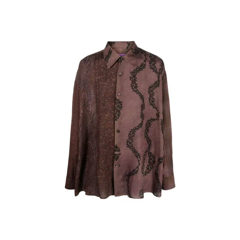 OUR LEGACY Borrowed Patchwork Cotton Shirt-0