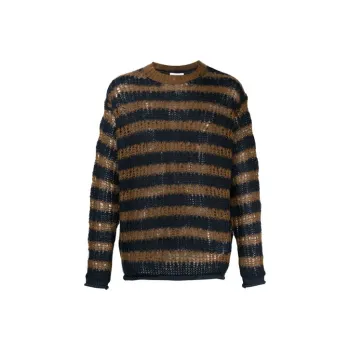 KENZO Sweaters Men Black Yellow Stripes