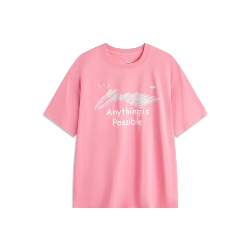 LiNing Sports Fashion Collection T Shirt Men's Morning Light Pink-0