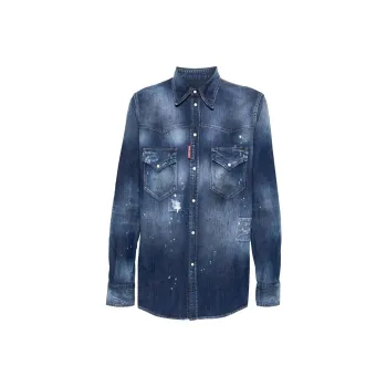 DSQUARED 2 Distressed Denim Shirt