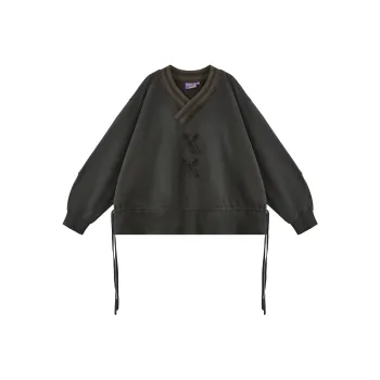 WULISHAONIAN Sweatshirt Unisex Brown Gray