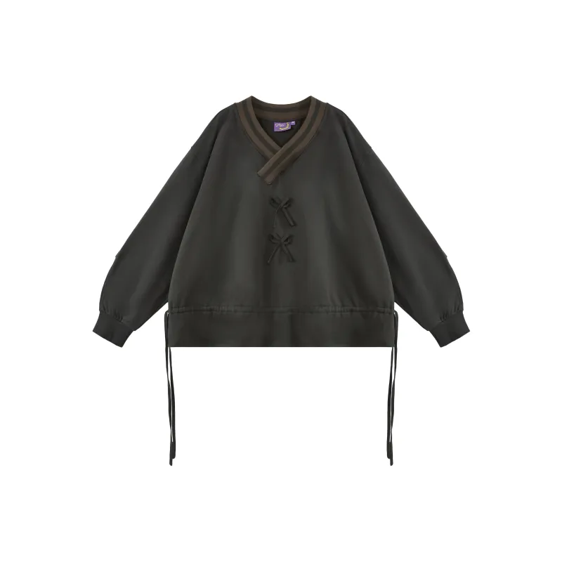 WULISHAONIAN Sweatshirt Unisex Brown Gray-0