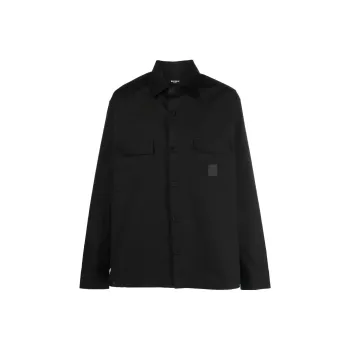 BALMAIN Logo patch Cotton Shirt