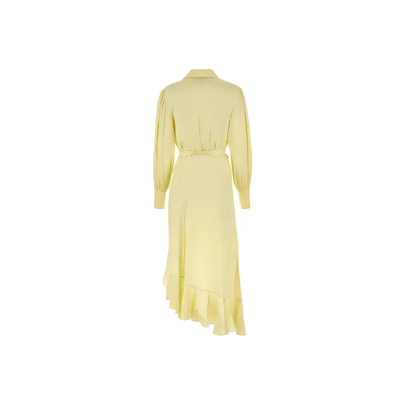 Zimmermann V Neck Asymmetric Hem Midi Dress-1
