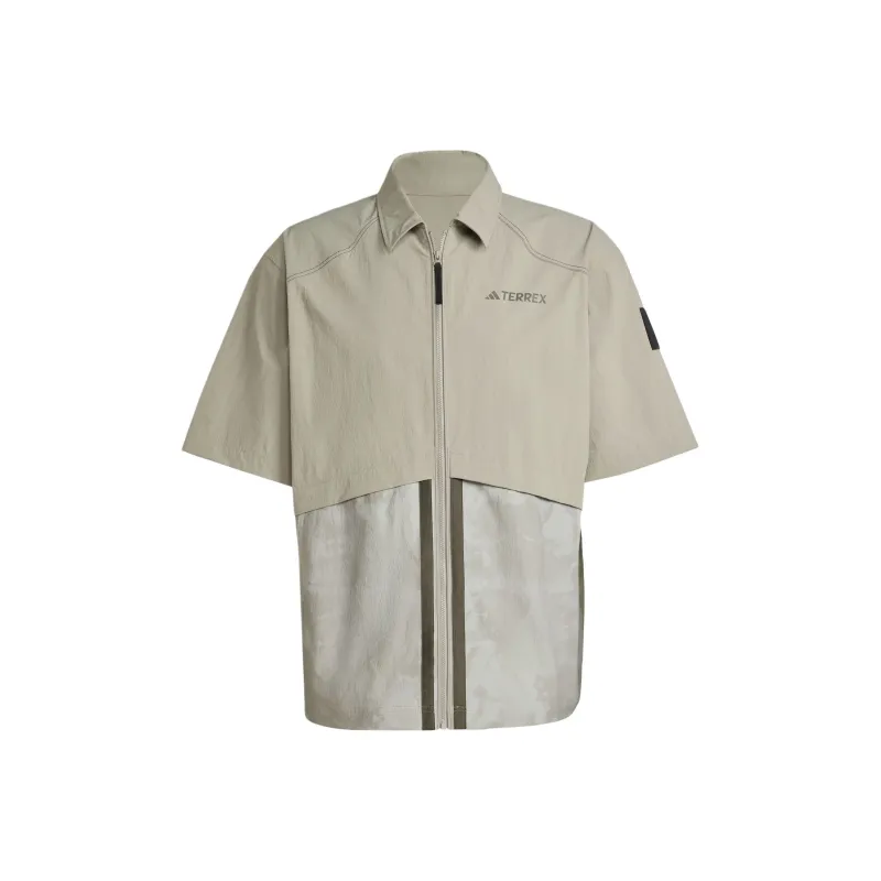 Adidas x National Geographic TerrexDisney Shirt Men's Light Sesame Gray Brown-0