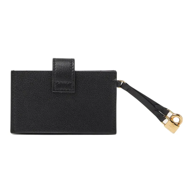 Loro Piana Extra Calfskin Card Holder Regular Women's Black-1