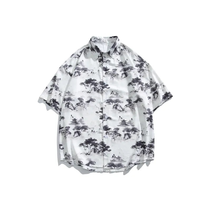 HOZZS Shirts Unisex Pagoda Pine-0