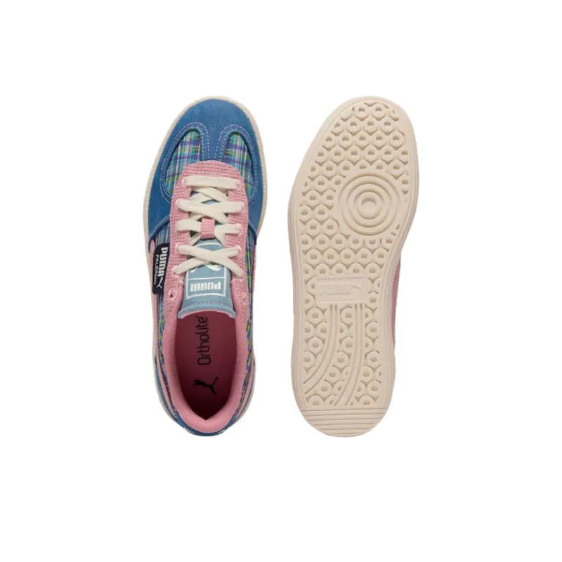 PUMA Palermo Anti Slip Wear Resistant Low Top Skateboard Shoes Unisex Blue Pink-3