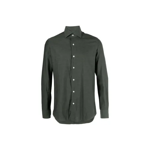 BARBA Spread collar Poplin Shirt