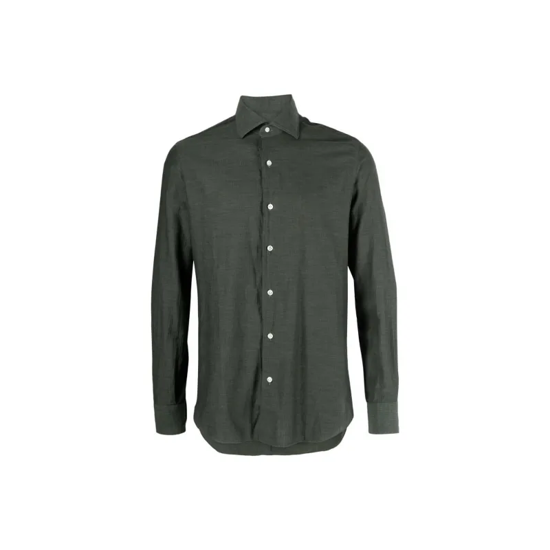 BARBA Spread collar Poplin Shirt-0