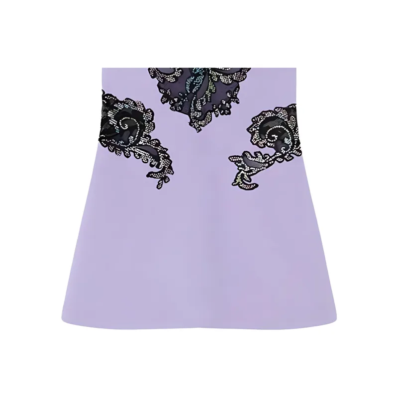 VERSACE Sleeveless Dresses Women's Purple-4